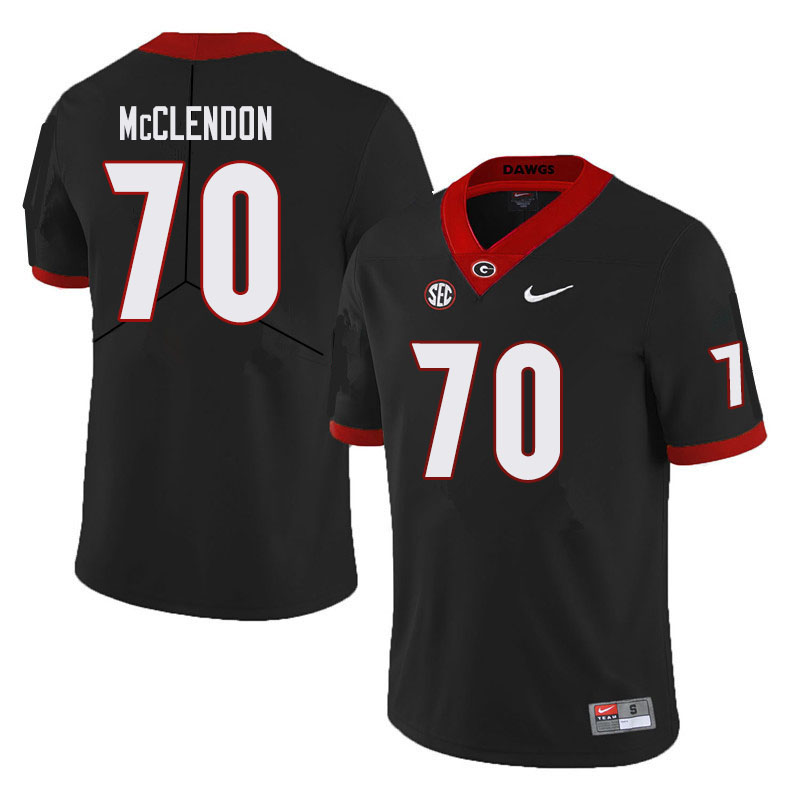 Georgia Bulldogs #70 Warren McClendon College Football Jerseys Sale-Black